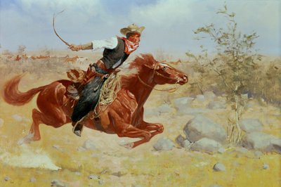 Galopperende ruiter door Frederic Remington