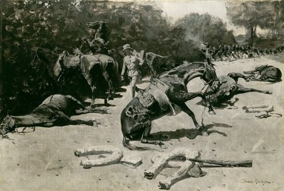 Hoe de paarden stierven voor hun land bij Santiago door Frederic Remington