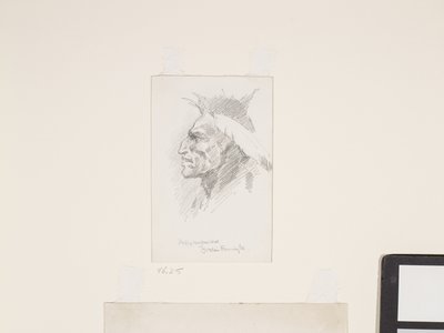 Indianenhoofd, datum onbekend door Frederic Remington