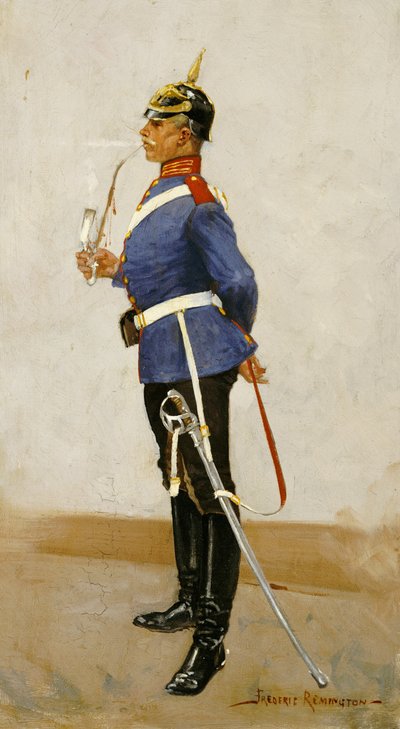 Infanterieofficier, volledig tenue door Frederic Remington