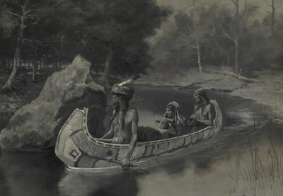 Wierp Het Rechtstreeks in de Rivier... Waar Het Nog Steeds Te Zien Is in de Zomer door Frederic Remington