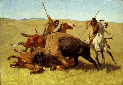 De Buffeljacht door Frederic Remington