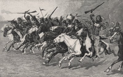 De Aanval op de Zon-Paal door Frederic Remington