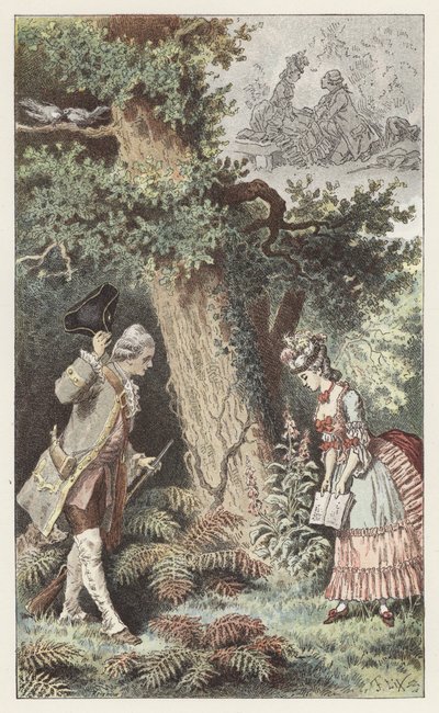 Allons dans ce petit bois charmant door Frederic Theodore (after) Lix
