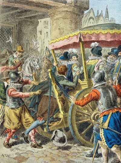 Moord op Hendrik IV (1553 - 1610) door Frederic Theodore (after) Lix