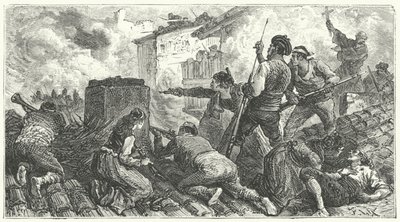 Verdediging van Zaragoza tegen de Fransen door Frederic Theodore (after) Lix