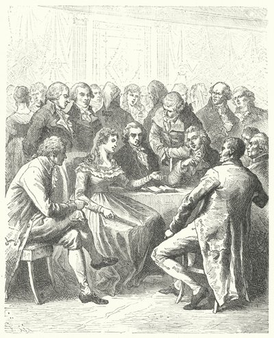 Madame Roland en de Girondijnen, Franse Revolutie door Frederic Theodore (after) Lix