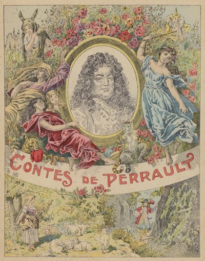 Titelpagina illustratie voor Les Contes de Perrault door Frederic Theodore (after) Lix