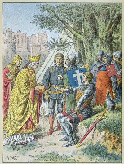 Bertrand Du Guesclin ontving de wrok die hij zocht om Avignon te behouden door Frederic Theodore Lix