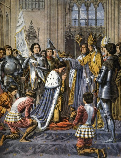 Kroning van Karel VII van Frankrijk in Reims door Frederic Theodore Lix