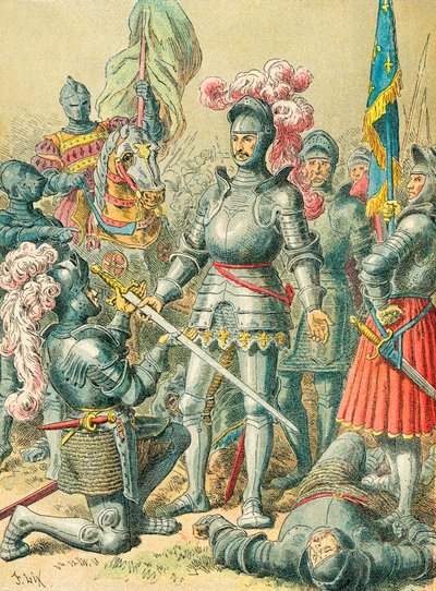 Koning Frans I bij de slag van Pavia door Frederic Theodore Lix