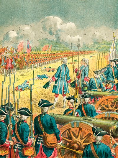 De slag bij Fontenoy door Frederic Theodore Lix