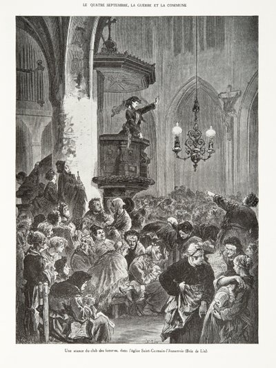 Een sessie van de vrouwenclub, in de kerk Saint-Germain-l