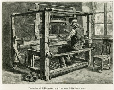 Wever van de Liepvre Vallei. Gravure door Lix, ter illustratie van het verhaal 