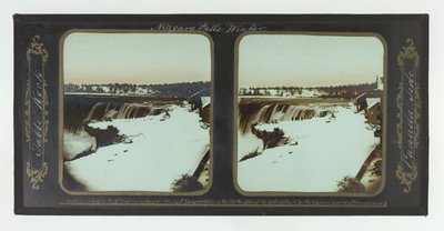 Winter, Niagara Falls, Table Rock, Canadese Kant door Frederic and William Langenheim