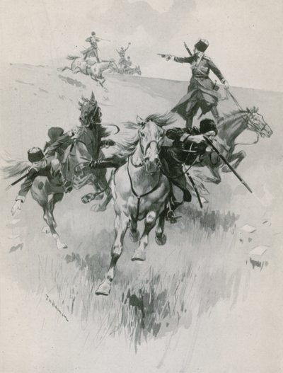 Circassiërs aan het oefenen door Frederic de Haenen