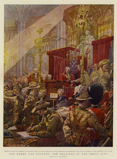 Voor Koningin en Vaderland, de Soldaten van de Grote Stad door Frederic de Haenen