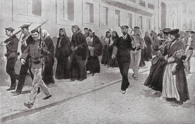 Nonnen onder Republikeinse Bescherming tijdens de Revolutie door Frederic de Haenen