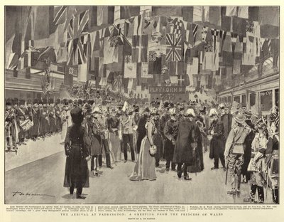 De aankomst op Paddington, een begroeting van de prinses van Wales door Frederic de Haenen