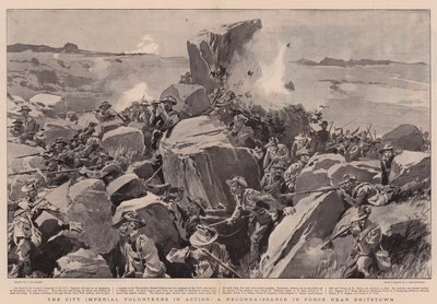 De City Imperial Volunteers in actie, een verkenning in kracht bij Britstown door Frederic de Haenen
