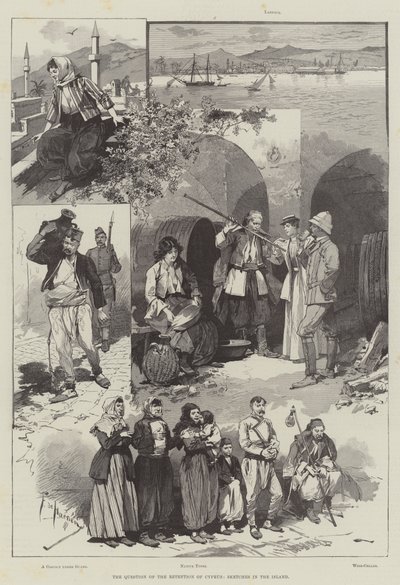 De kwestie van het behoud van Cyprus, schetsen op het eiland door Frederic de Haenen