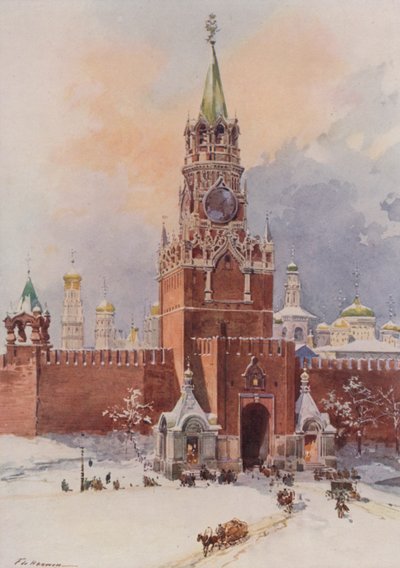 De Verlosser (Spassky) Toren van het Kremlin door Frederic de Haenen