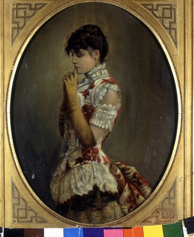 Portret van Eleonora Duse (1858 - 1924) door Frederich August Kaulbach