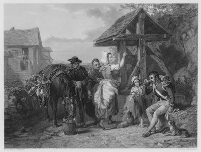 De Vermoeide Soldaat, uit het schilderij in de Vernon Gallery door Frederick (after) Goodall