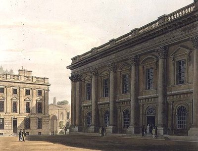 Exterieur van de Christ Church Library, Peckwater, illustratie uit de 