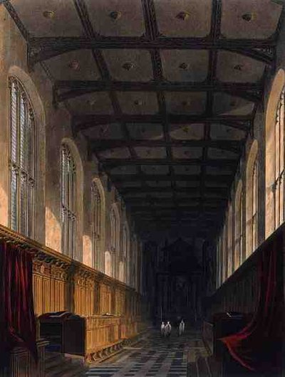 Interieur van de Kapel van Trinity College, Cambridge, uit 
