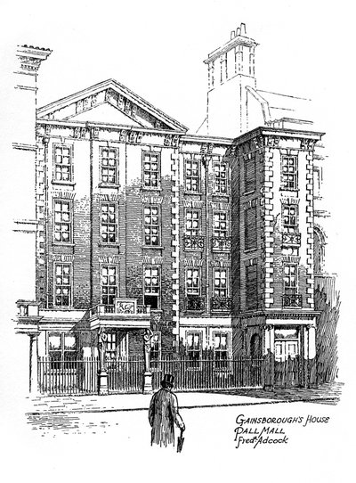 Gainsboroughs huis, Pall Mall, Londen door Frederick Adcock