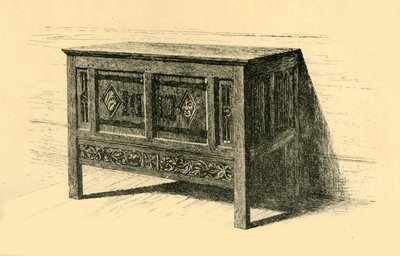 Eiken kist, 1460-1480, 1881 door Frederick Albert Slocombe