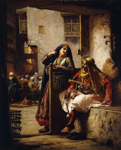Een bezoek van de stamhoofd door Frederick Arthur Bridgman