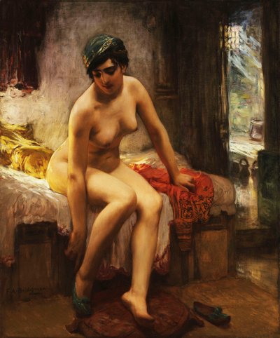 Een Algerijnse Prostituee door Frederick Arthur Bridgman