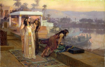 Cleopatra (69-30 v.Chr.) op de terrassen van Philae, 1896 door Frederick Arthur Bridgman