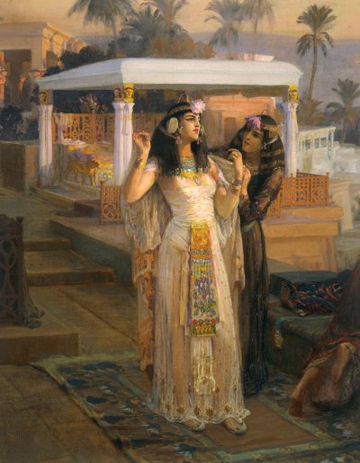 Cleopatra op de terrassen van Philae door Frederick Arthur Bridgman