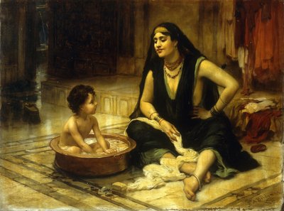 Fellahin en kind door Frederick Arthur Bridgman