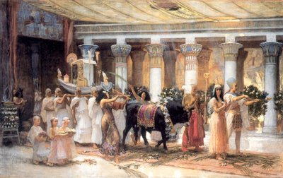 De Processie van de Heilige Stier Apis door Frederick Arthur Bridgman