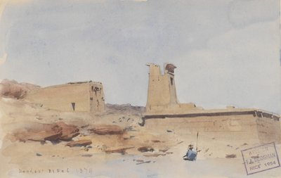 De Tempel van Dendur, met de Pyloon en het Terras, 1874 door Frederick Arthur Bridgman
