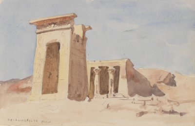 De Tempel van Dendur, met de Pylon door Frederick Arthur Bridgman