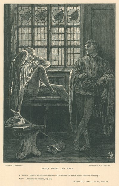 Illustratie voor Koning Hendrik IV, deel I door Frederick Barnard