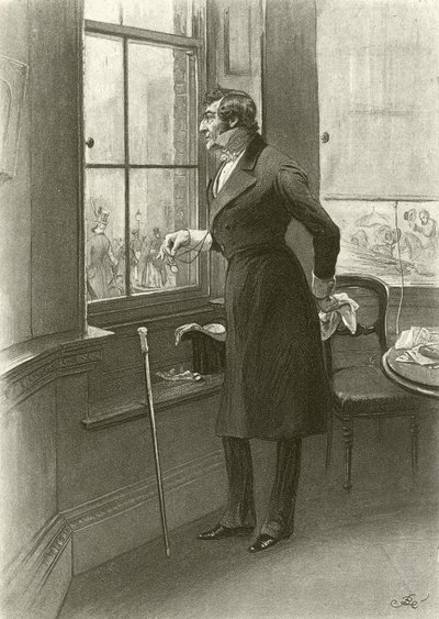 Majoor Pendennis (gravure) door Frederick Barnard