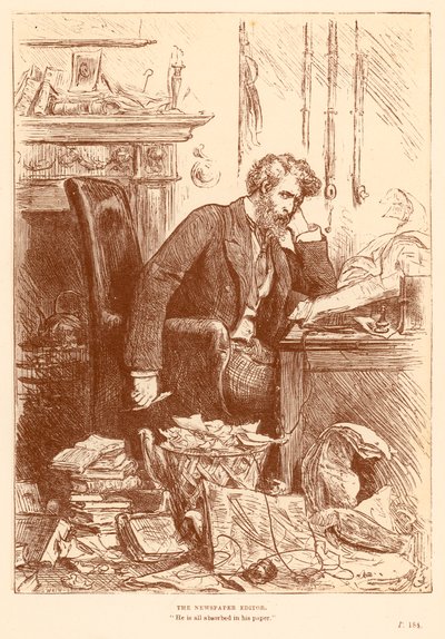 De krantenredacteur door Frederick Barnard