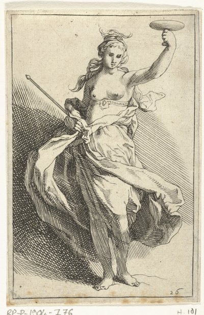 Vrouw met kelk en scepter door Frederick Bloemaert