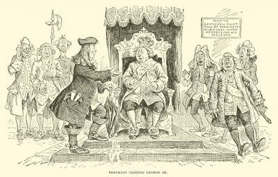 Franklin bezoekt George III door Frederick Burr Opper