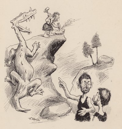 Onze Antediluviaanse Voorouders door F Opper: Nummer Vier (litho) door Frederick Burr Opper