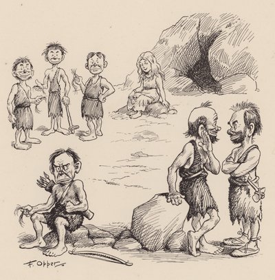 Onze Antediluviaanse Voorouders door F Opper: Nummer Negentien (litho) door Frederick Burr Opper