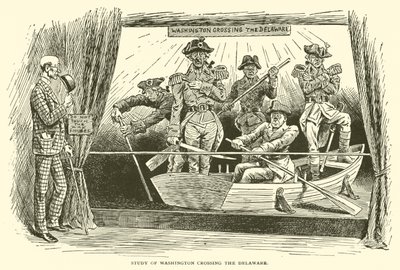 Studie van Washington die de Delaware oversteekt door Frederick Burr Opper