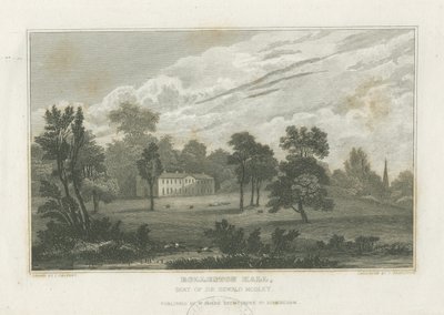 Rolleston Hall (gravure) door Frederick Calvert