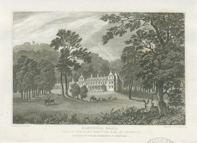 Sandwell Park - Hall (gravure) door Frederick Calvert